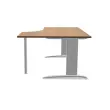 Bureau BUENOS AIRES compact retour à droite noyer/blanc, L160