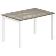 Bureau BRUXELLES 120 x 80 noyer - pieds blancs