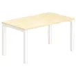 Bureau BRUXELLES 140 x 80 hêtre - pieds blancs