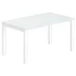 Bureau BRUXELLES 140 x 80 gris - pieds blancs