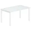 Bureau BRUXELLES 140 x 80 gris - pieds blancs