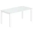 Bureau BRUXELLES 160 x 80 gris - piedsblancs 
