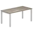 Bureau BRUXELLES 160 x 80 noyer - pieds aluminium