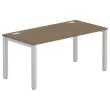Bureau BRUXELLES 160 x 80 noyer - pieds aluminium