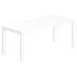 Bureau BRUXELLES 180 x 80 blanc - pieds blancs 