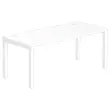 Bureau BRUXELLES 180 x 80 blanc - pieds blancs 
