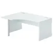 Bureau BUDAPEST compact retour à gauche gris L160