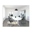 Table réunion ovale 200x120 blanc/blanc