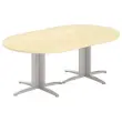 Table réunion ovale 200x120 hêtre/aluminium