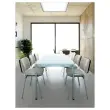 Table modulaire rectangulaire 120 x 60blanc / noir