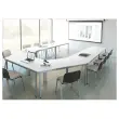 Table modulaire rectangulaire 120 x 60blanc / noir