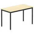Table polyvalente rectangulaire 120 x 60 h&ecirc;tre / noir 
