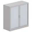 Armoire basse métallique - 100 x 100 cm - Gris clair