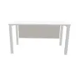 Voile de fond m&eacute;lamin&eacute; L 140 aluminium 
