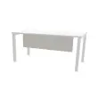 Voile de fond m&eacute;lamin&eacute; L 160 aluminium 