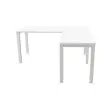 Retour BRUXELLES 98 x 60 plateau blanc-pieds alu