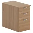 Caisson 3 tiroirs - Noyer - P 80 cm