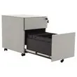 Caisson mobile en m&eacute;tal 2 tiroirs aluminium mont&eacute; 