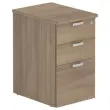 Caisson 3 tiroirs - Noyer - P 60 cm
