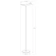 Lampadaire droit LED 30W chromé, avec variateur noir