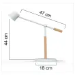 Lampe de bureau VICKY – Blanc - UNILUX