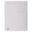 50 Chemises 3 rabats carton 280 g - Format A4 - gris - EXACOMPTA
