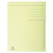 50 Chemises 3 rabats carton 280 g - Format A4 - jaune - EXACOMPTA