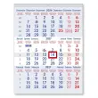 Calendrier Trimestriel avec curseur 29,1x38,5 cm - Janvier à décembre - BREPOLS