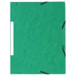 10 Chemises 3 rabats à élastiques - Dos 1,5 cm - Vert - Exacompta