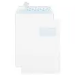 50 Pochettes blanches bande siliconée 229x324 mm avec fenêtre 50x100 90g