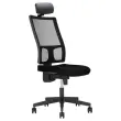 Siège de bureau synchrone Taktik avec têtière - Tissu et résille - Noir