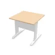 Table 80 x 80 hêtre - pieds blanc