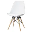 2 Chaises DOGEWOOD pied hêtre assise blanche montées