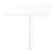 Angle liaison bureau 1 pied blanc/blanc 