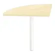 Angle liaison bureau 1 pied hêtre/blanc
