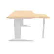 Bureau BUENOS AIRES compact retour &agrave; gauche h&ecirc;tre/blanc, L180 