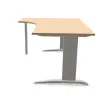 Bureau BUENOS AIRES compact retour à gauche hêtre/alu, L180