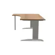 Bureau BUENOS AIRES compact retour &agrave; gauche noyer/alu, L180 