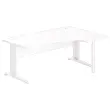 Bureau BUENOS AIRES compact retour à droite blanc/blanc, L180
