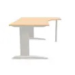 Bureau BUENOS AIRES compact retour à droite hêtre/alu, L180