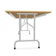 Table pliante Rico &ndash; 120 x 80 cm &ndash; H&ecirc;tre naturel et pieds aluminium 