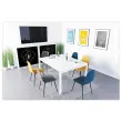 2 Chaises MUST H87 x P54 x L45 cm pied noir assise grise 