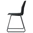 2 Chaises cube pieds forme trapèze noirsassise noire