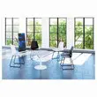 2 Chaises cube pieds forme trapèze noirsassise noire