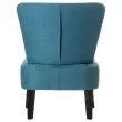 Fauteuil Brighton pieds noirs revêtement bleu