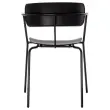 2 Chaises bistro pieds noirs assise noire mont&eacute;es 