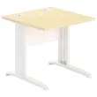 Table 80 x 80 acacia - pieds blanc