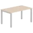 Bureau BRUXELLES 140 x 80 acacia - pieds aluminium 