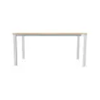 Bureau Bruxelles &ndash; 160 x 80 cm &ndash; Plateau acacia et pieds blancs - FIDUCIAL 