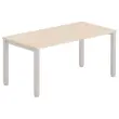 Bureau Bruxelles – 160 x 80 cm – Plateau acacia et pieds aluminium - FIDUCIAL